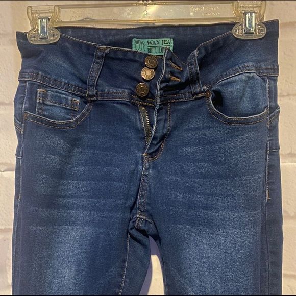 DARK WASH *WAX JEANS​​ - Picture 3 of 10